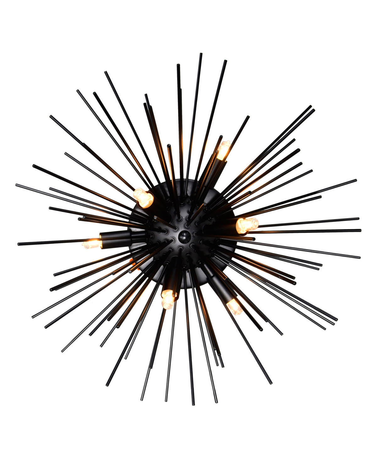 Shop Cwi Lighting 11" Metal Savannah 6 Light Flush Mount In Black
