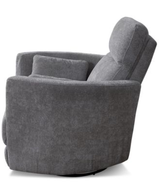 Gardley 38" Fabric Power Swivel Recliner, Created for Macy's