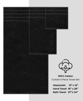 Edison 100% Cotton Luxury 6-Piece Towel Set