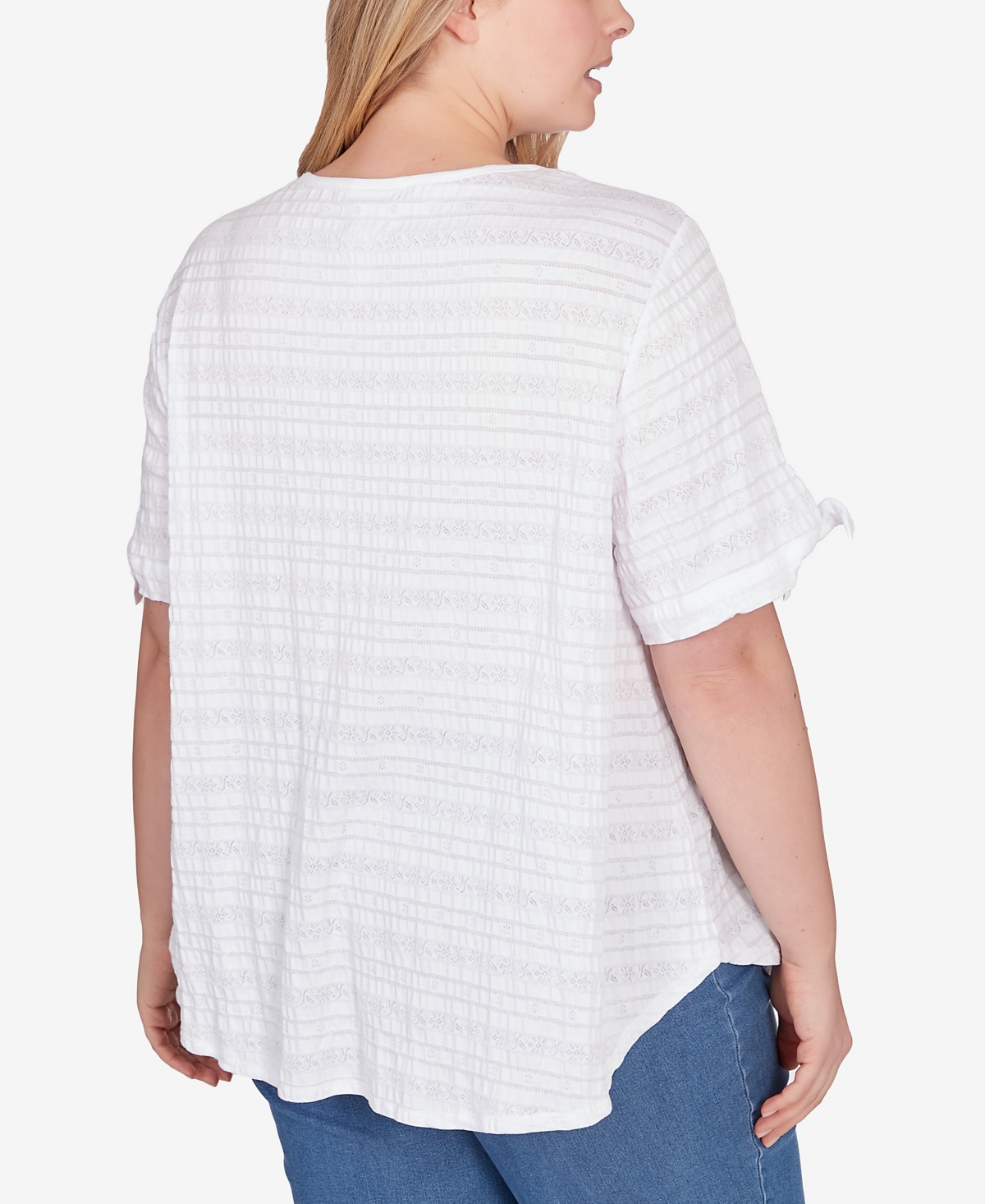 Ruby Rd. Plus Size Decorative Smocked Knit Top