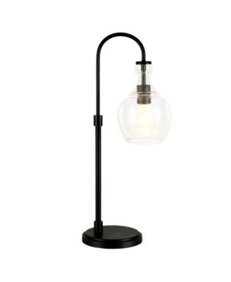 Verona 27" Tall Arc Table Lamp with Glass Shade