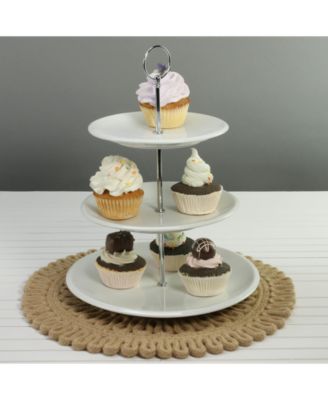 Porcelain 3-Tier Dessert Serving Stand