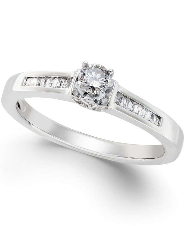Promised Love Diamond Promise Ring in Sterling Silver (1/4 ct. t.w ...