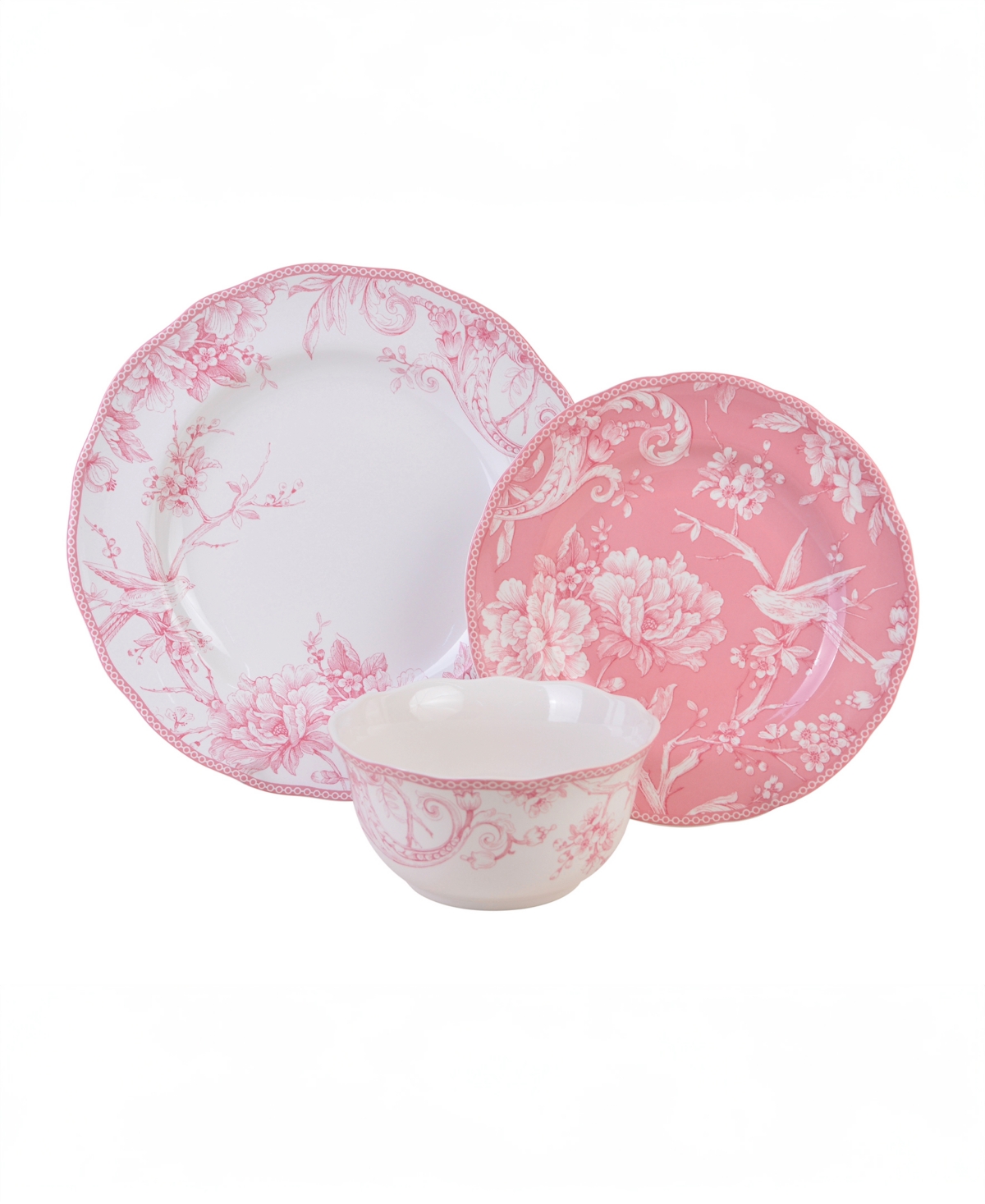Adelaide 12 Pc Dinnerware Set, Service for 4 - Blush