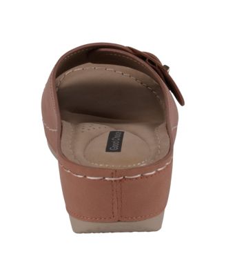 Women's Justina Buckle Comfort Wedge Sandals