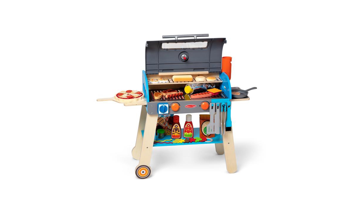Melissa & Doug Kids' Deluxe Grill Pizza Oven Playset In Multi-color