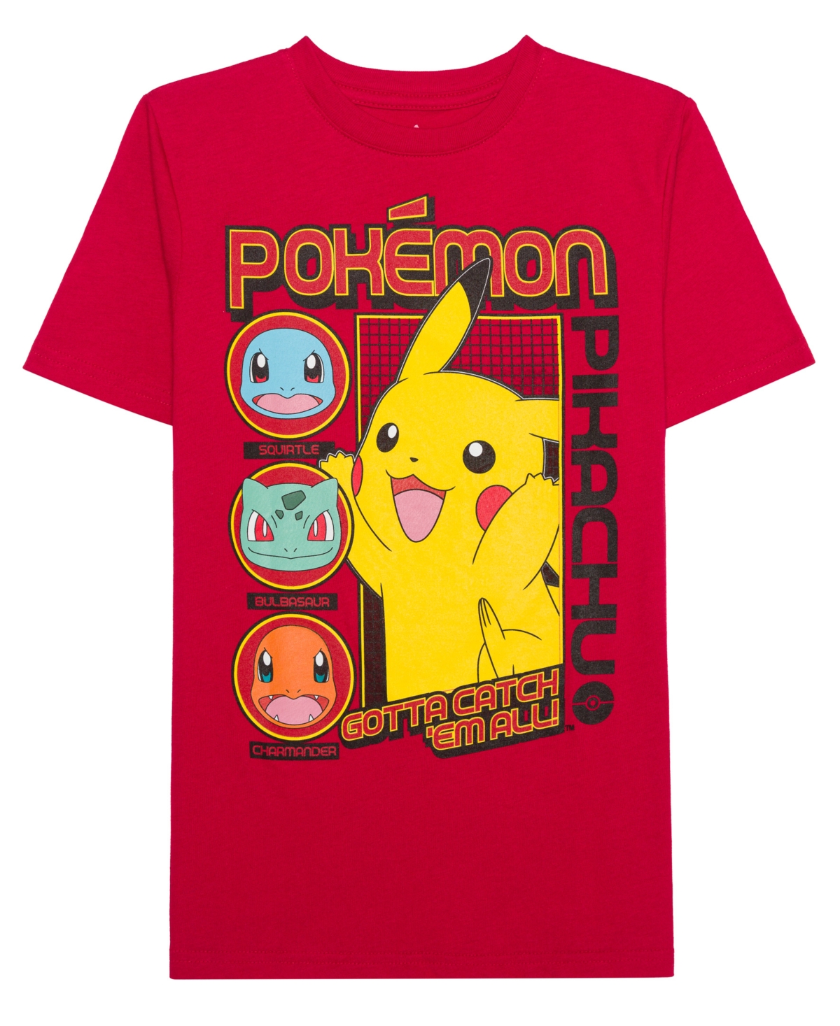 Pokémon Kids' Big Boys Short Sleeve Pikachu Graphic T-shirt In Red