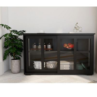  Kitchen Storage Stand Cupboard With Glass Door