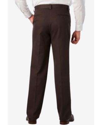Big & Tall Relaxed Fit Wrinkle-Free Expandable Waist Plain Front Pants