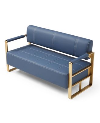 Streamdale 57.9" Width Modern Upholstery Faux Bonded Leather Loveseat Sofa