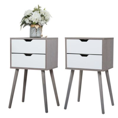 2-Drawer Bedside Tables (Set of 2)