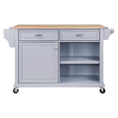 Cambridge Wood Top Storage Kitchen Island