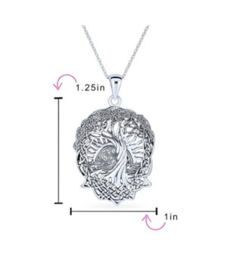 Large Rising Sun Celtic Knot Hope Tree Of Life Pendant Necklace Tree Roots Of Family Life Sterling Silver