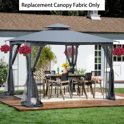 Streamdale 10x10 FT Patio Double Roof Gazebo Replacement Canopy Top Fabric