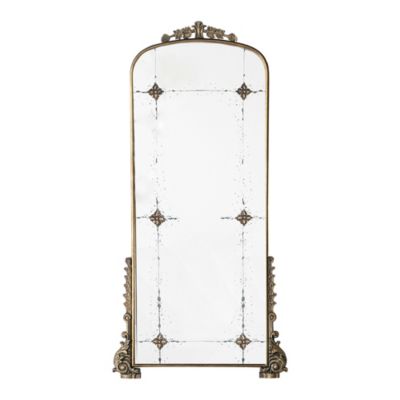 Antique Gold Arched Mirror, Full Length for Living Room