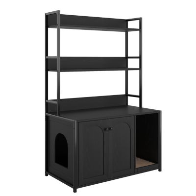 Modern Cat Litter Box Enclosure with Storage