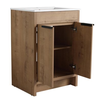 Streamdale 24'' White Bathroom Vanity with 2 Soft-Close Doors