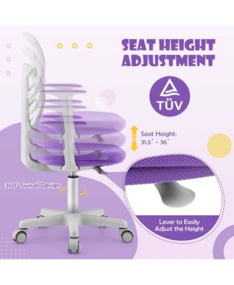 Auto Lock Kids Mesh Chair with Armrests Height Adjustable