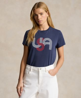 Macy's polo white tees best sale