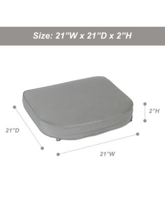 Outdoor Chair Cushion W21''xD21''Soft and Fade-resistant Polyester, Invisible Zipper for Easy Cleaning, Two Sets of Ties for High Adaptability, Set of 4