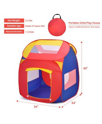 Portable Kid Baby Play House Indoor Outdoor Toy Tent Game Playhut With 100 Balls