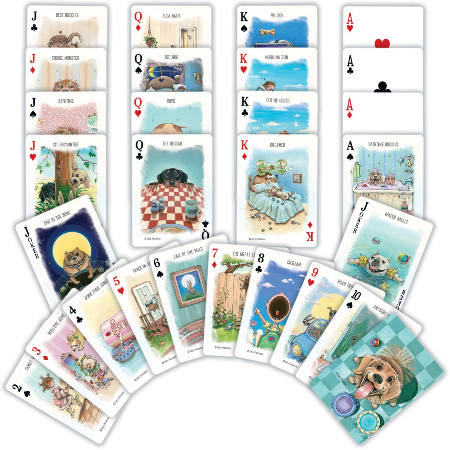 Детская игрушка MasterPieces Puzzles Dogs Playing Cards 54-Card Deck, Ages 18+, цвет: Разноцветный — фото 2