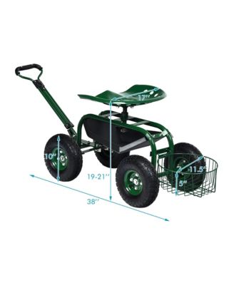 Garden Cart Rolling Work Seat