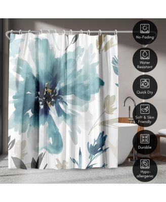 Finesse by PI Creative Art Floral Shower Curtain, 71x74