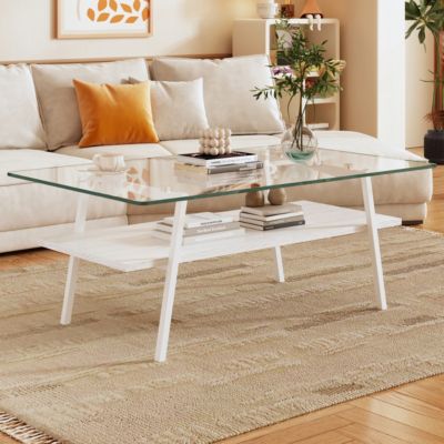 Metal and Glass Coffee Table