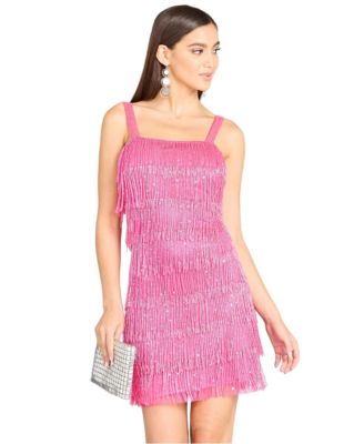 Women's Beaded Fringe Cocktail Dress