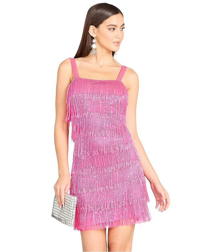 Lara 29488 - Beaded Fringe Cocktail Dress