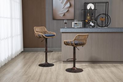 Streamdale Adjustable Bar Stools Set with Footrest