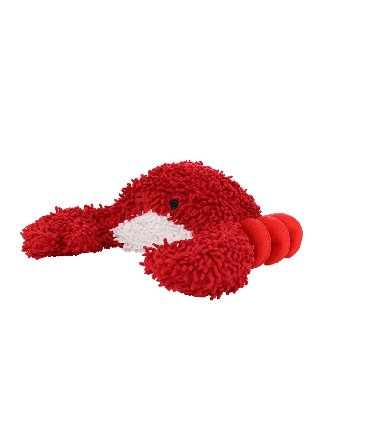 Microfiber Ball Med Crab Squeaker Dog Toy - Red