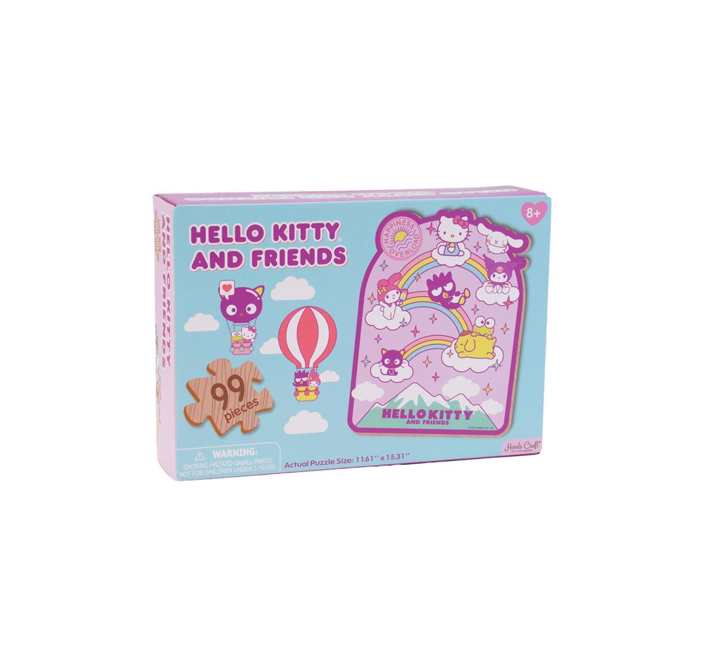 Детский пазл Flash Popup Hello Kitty and Friends Seize the Moment 88-Piece Wooden Jigsaw Puzzle, Ages 8+, цвет: Open Miscellaneous — фото 2
