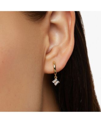 Gold Huggie Hoop Earrings - Angela