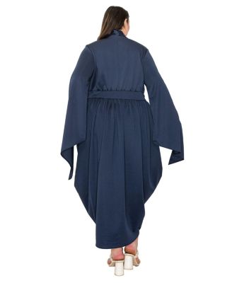 Plus Size Tina Tulip Hem Cape Sleeve Pocket Dress