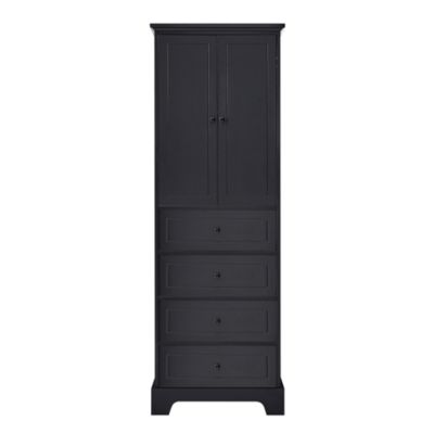 Storage Cabinet with 2 Doors, 4 Drawers - MDF, Painted Finish