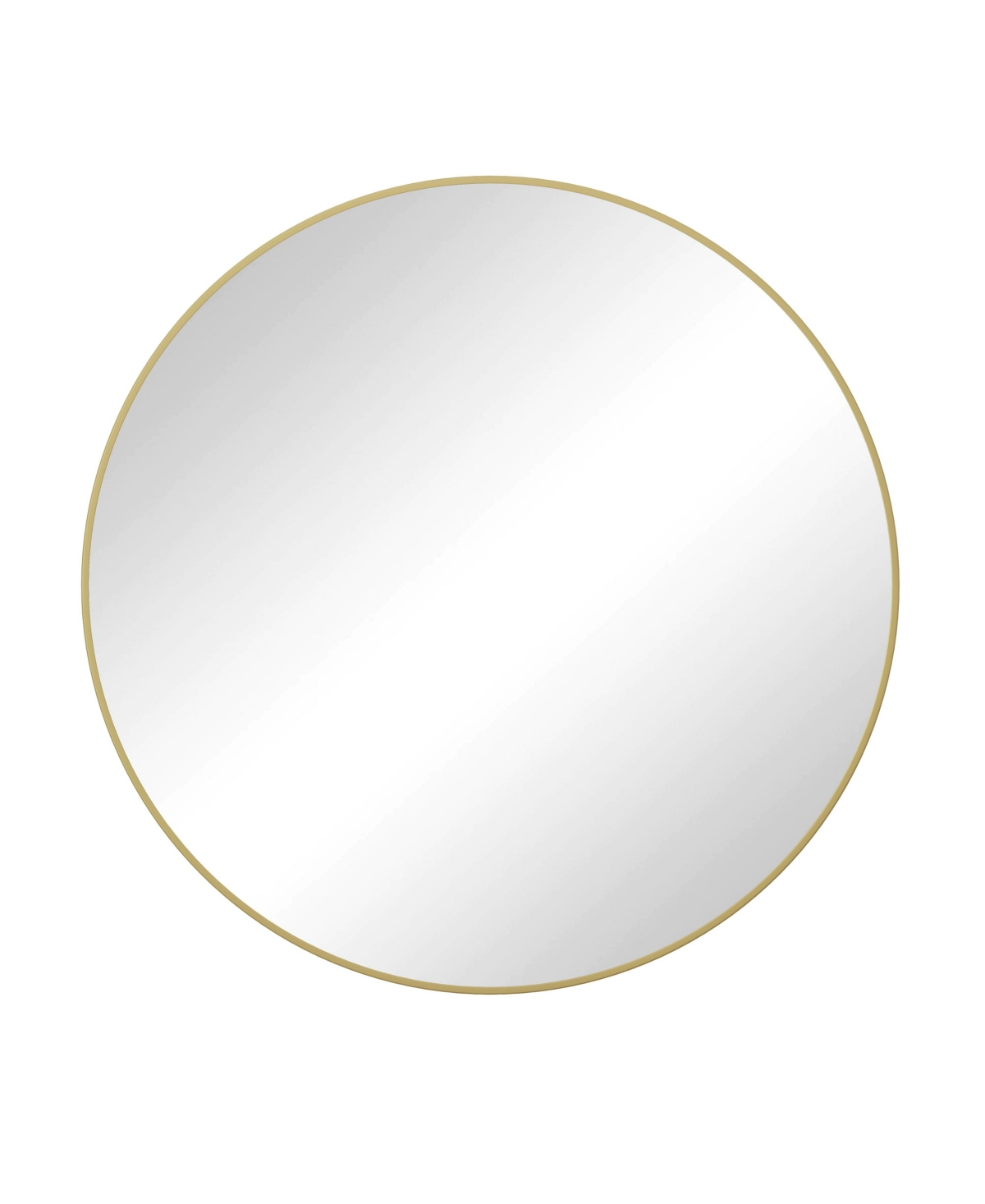 39" Gold Metal Framed Circular Wall Mirror - Gold