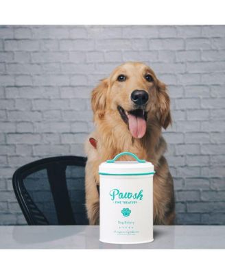 Pawsh Treatery Metal Storage Canister, 44 oz., White Mint