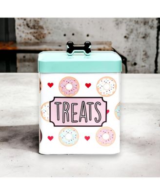 Barkers Dozen Metal Treats Canister with Push Top Lid, 96 oz.