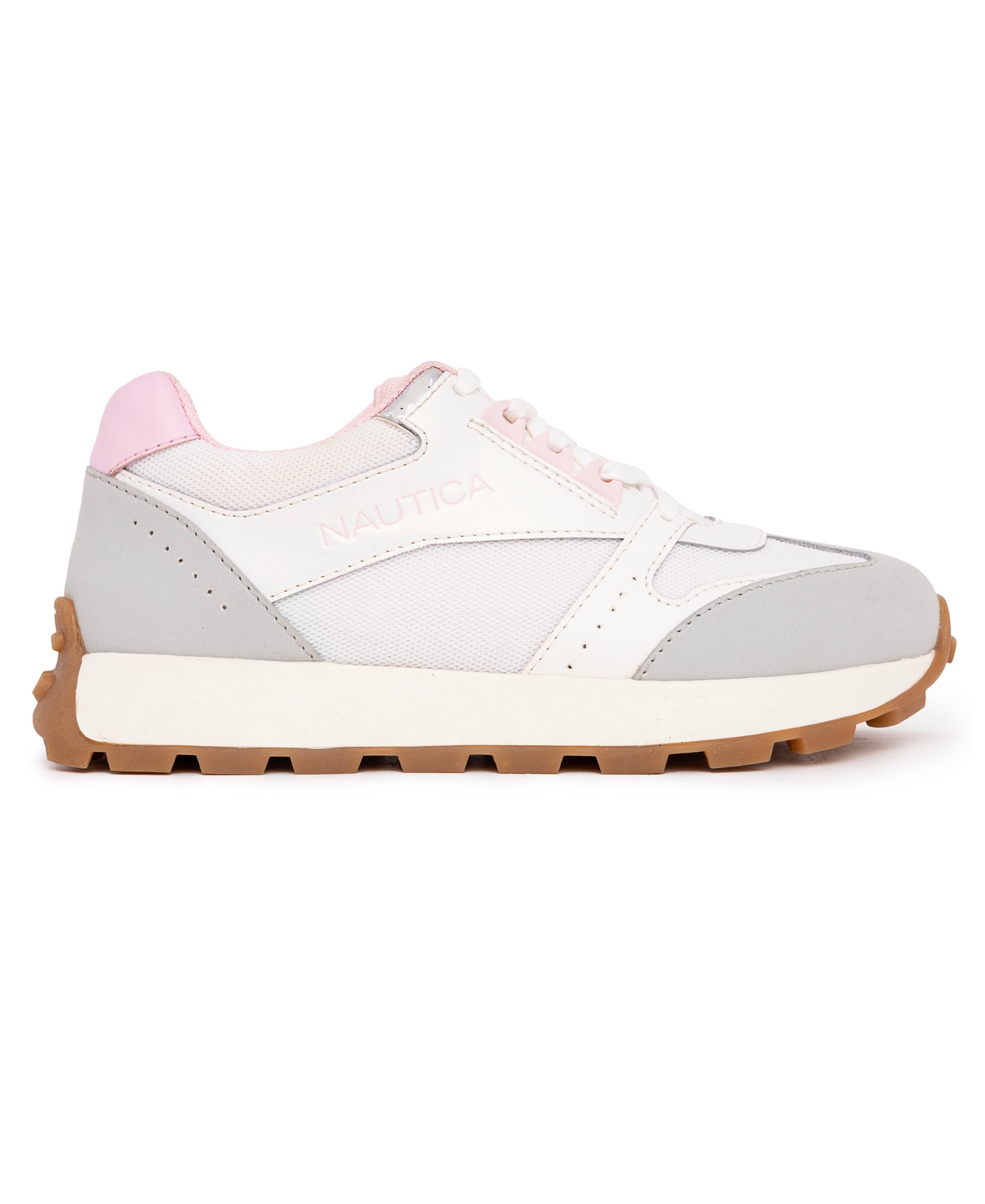 Nautica Little and Big Girls Lolan S Athletic Sneaker -Iridescent/Grey
