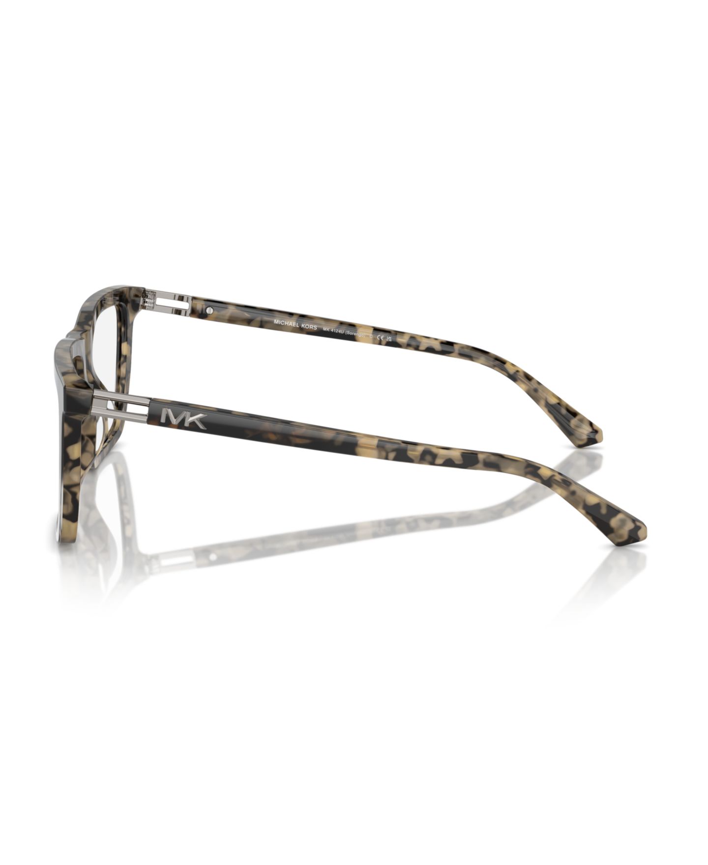 Мужские очки Michael Kors Man Rectangle Plastic MK4124U Sorengo Eyeglasses, цвет: Чёрный градиентный черепаховый — фото 3