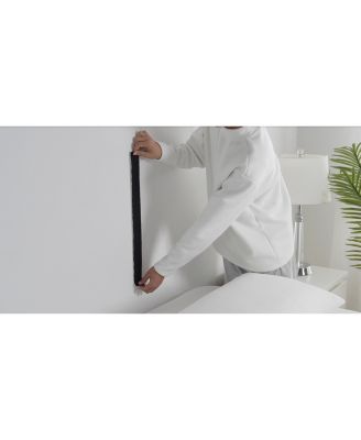 Wall Mounted Easy Assemble Channel Stitched Floating Headboard - 3D Soundproof - Peel & Stick