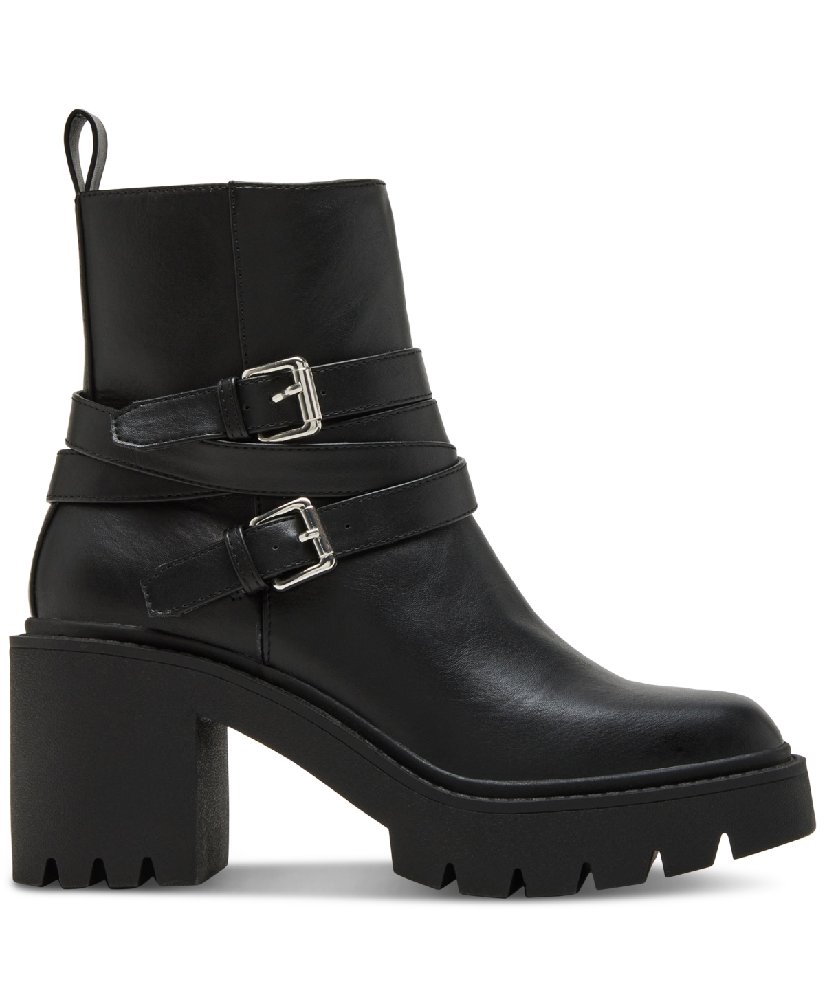 Madden Girl Women's Pike Moto Buckle Lug Sole Booties