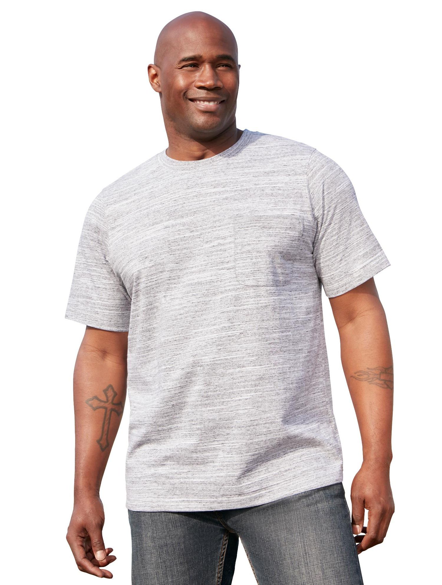 Tall King Size Heavyweight Pocket Crewneck T-Shirt