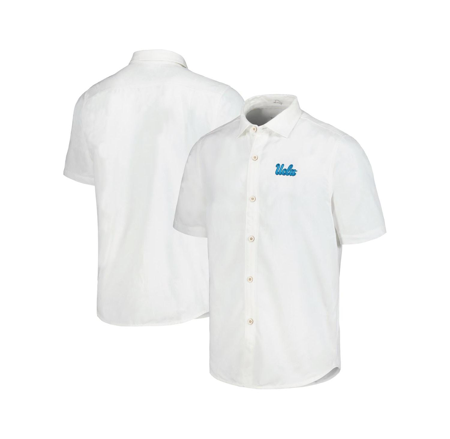 Men's UCLA Bruins Coconut Point Palm Vista Island Zone Camp Button-Up Shirt