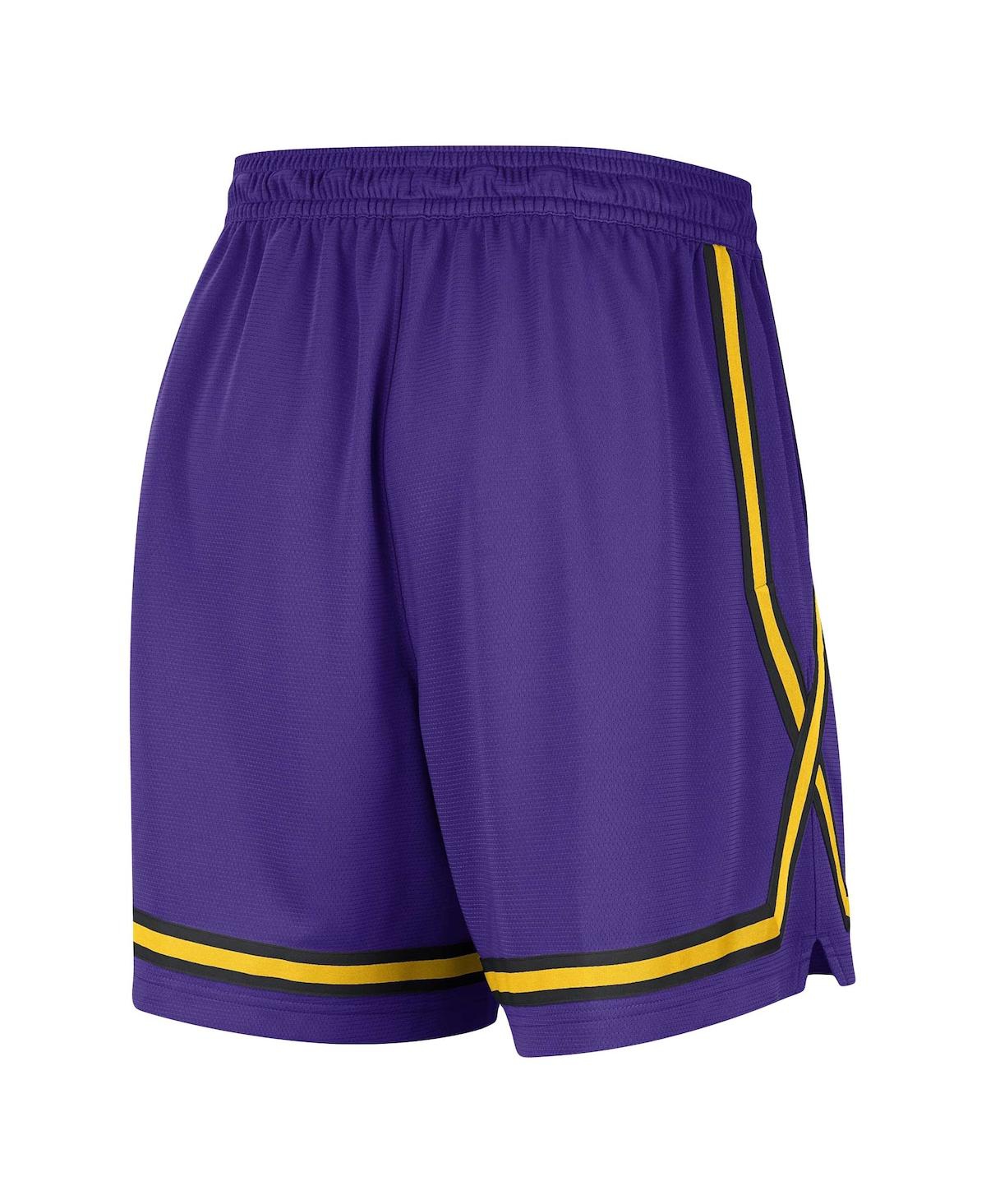 Nike Purple Los Angeles Lakers  Authentic Crossover Fly Performance Shorts In Purple,yellow