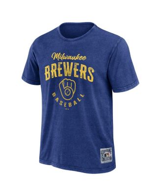 Darius Rucker Men's Collection by Heather Royal Milwaukee Brewers Cooperstown Collection Washed T-Shirt
