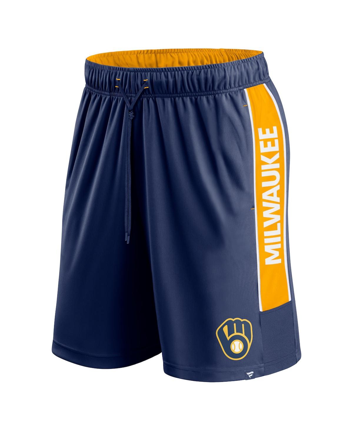 Fanatics Men's Milwaukee Brewers Win the Match Defender Shorts - Gold