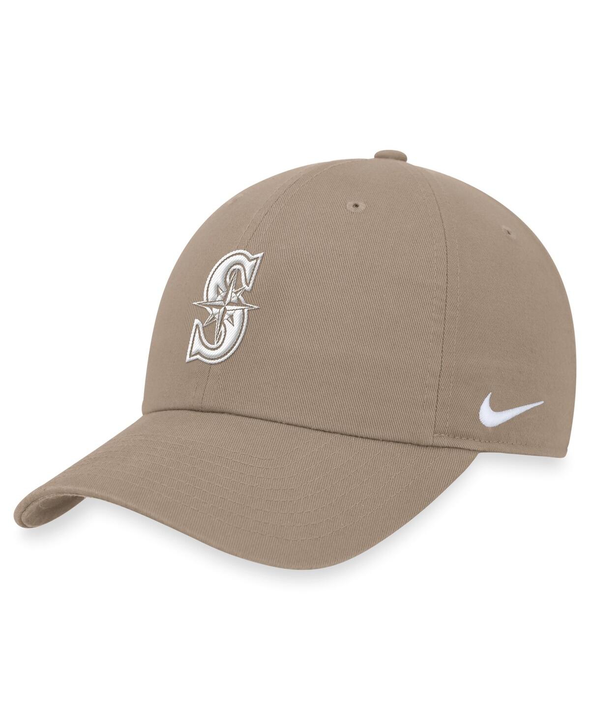Nike Men's Khaki Seattle Mariners Club Adjustable Hat In Gold